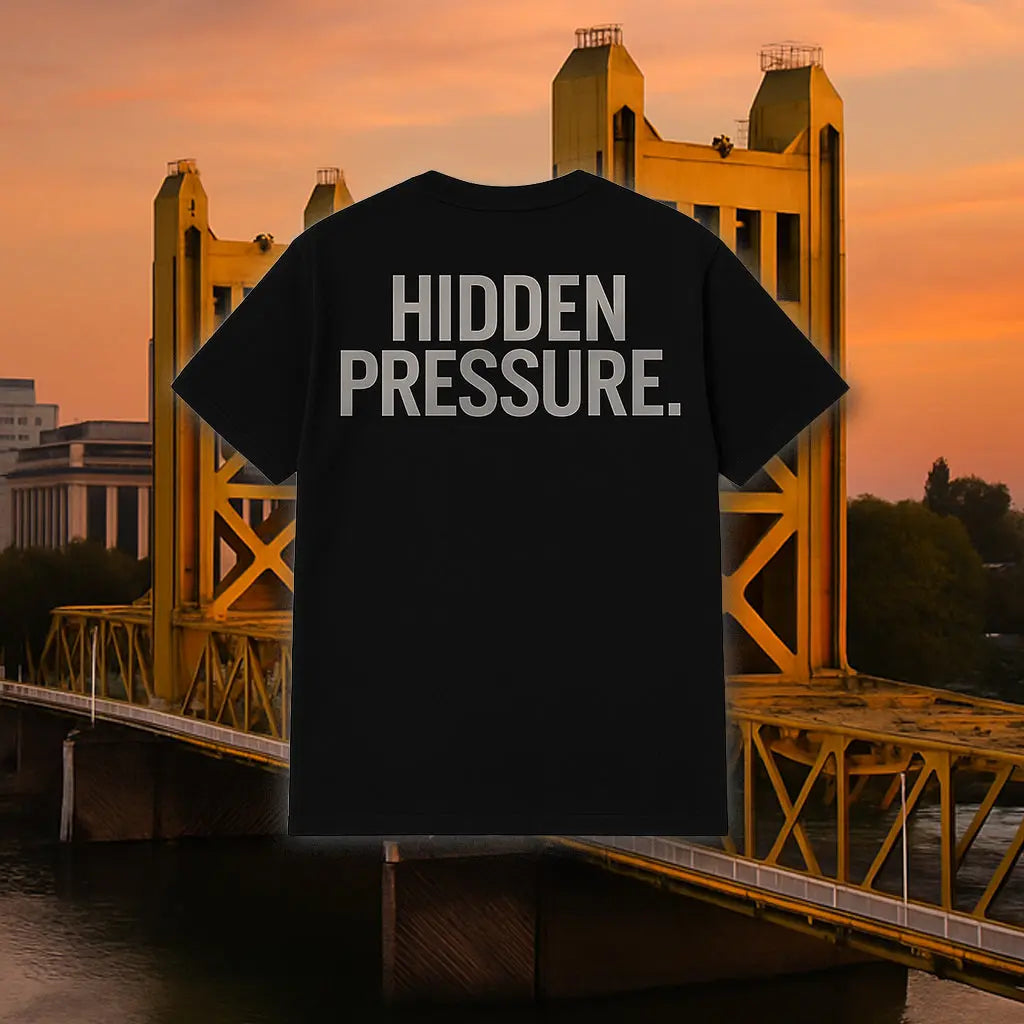 Hidden Pressure Tee  IVIZION tee  streetwear graphic tee  limited edition shirt  heavyweight cotton tee  pressure themed apparel
