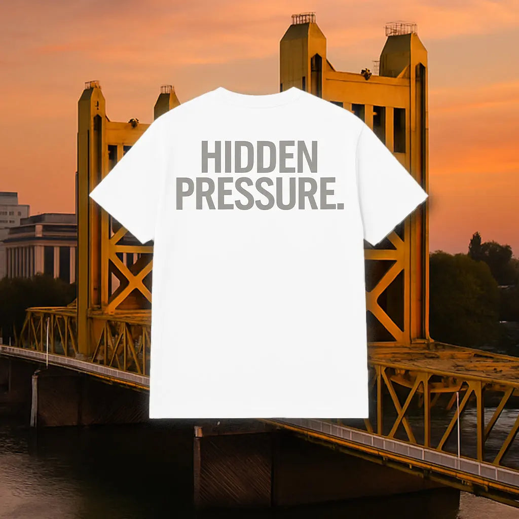 Hidden Pressure Tee  IVIZION tee  streetwear graphic tee  limited edition shirt  heavyweight cotton tee  pressure themed apparel