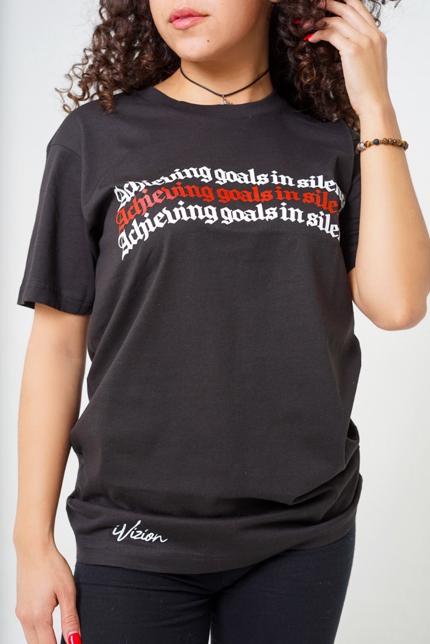 Achieving Goals In Silence Tee IVIZION