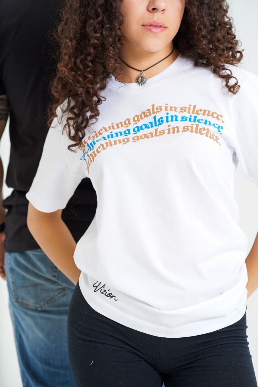 ACHIEVING GOALS IN SILENCE TEE IVIZION